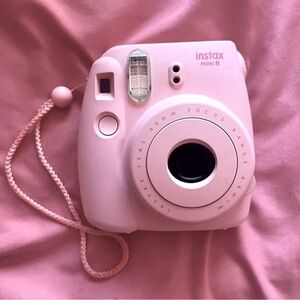 FUJIFILM Polaroid instax mini 8 Instant Film Camera w/ Strap Blossom Pale Pink